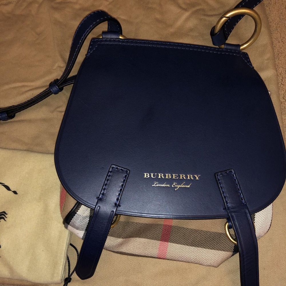 Genuine Burberry Bridle House Check Crossbody Bag